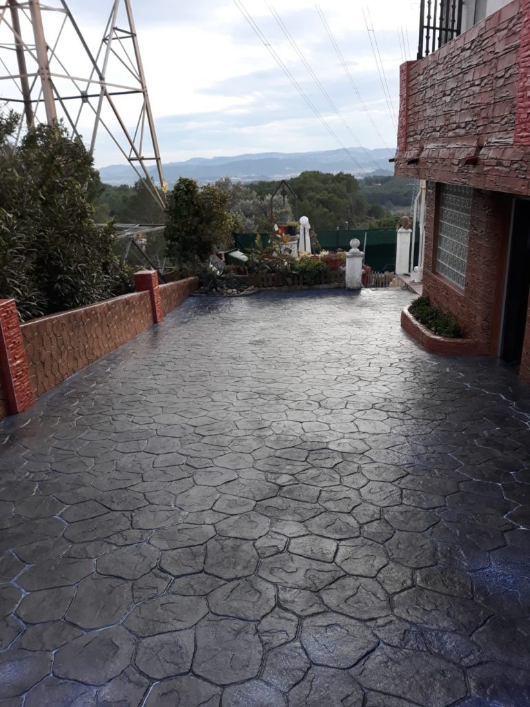 Hormigón impreso textura piedra natural