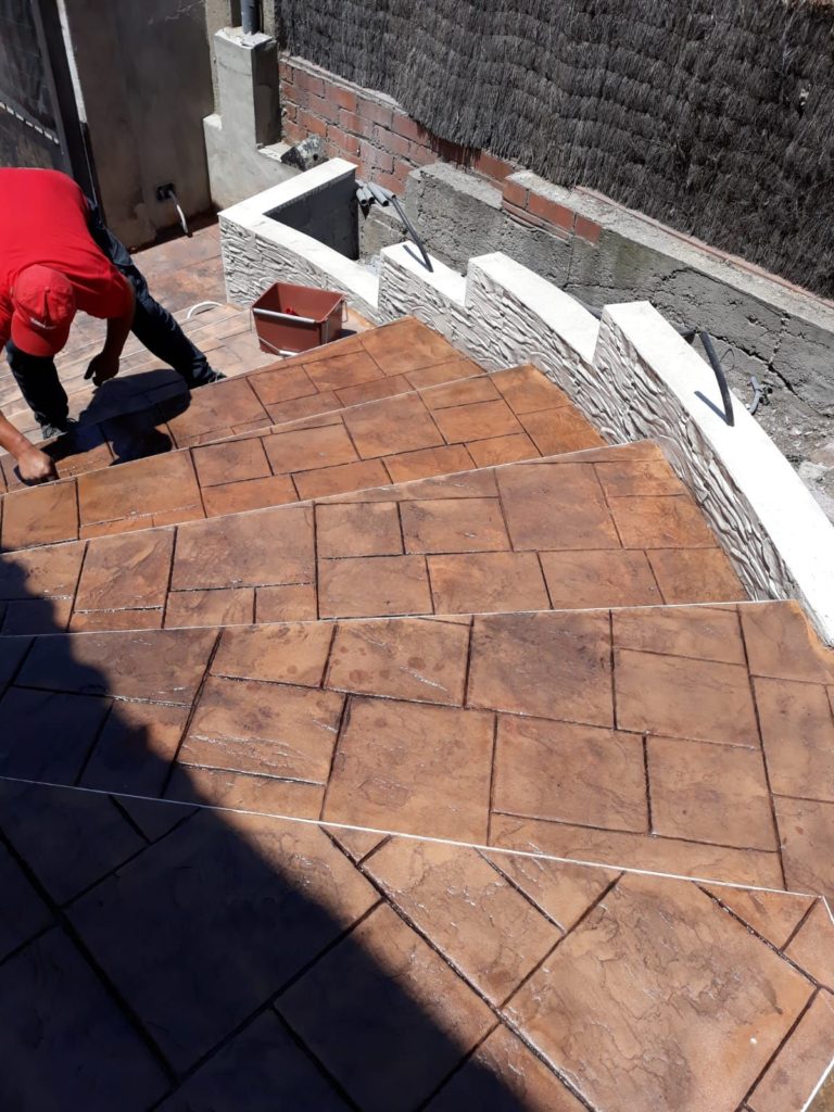 Pavimento impreso patio exterior